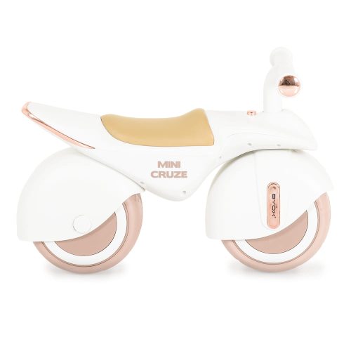 Moni Mini cruze futóbicikli, ráülős járgány, kismotor, zenélő, óriás kerekekkel fehér
