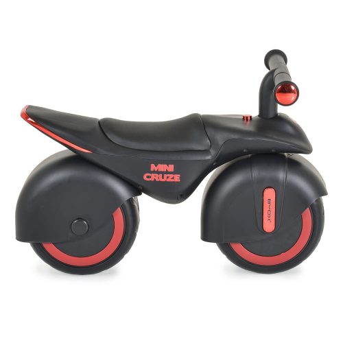 Moni Mini cruze futóbicikli, ráülős járgány, kismotor, zenélő, óriás kerekekkel fekete