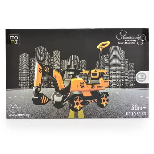 Moni Bumblebee ráülős akkus vezethető kotrógép 50kg-ig sárga/fekete