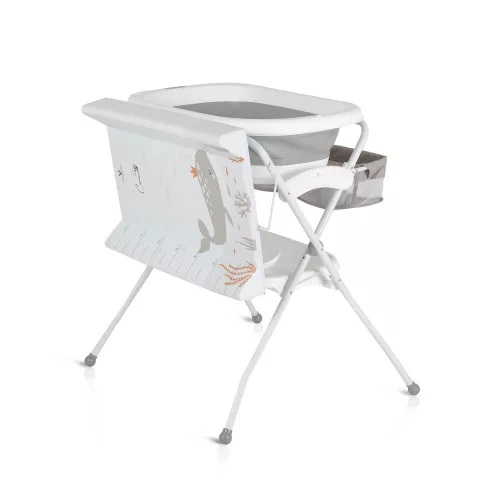 Moni Como összecsukható kád állvánnyal és pelenkázóval szürke