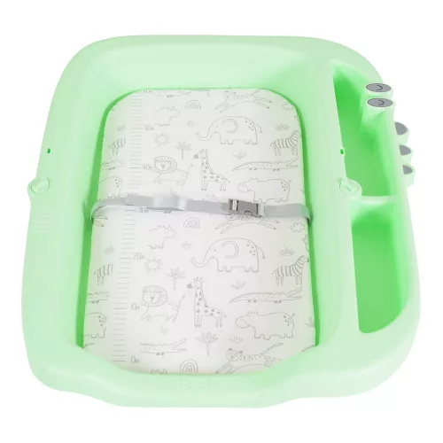 Moni Croco multifunkciós, összecsukható pelenkázó asztal mentazöld