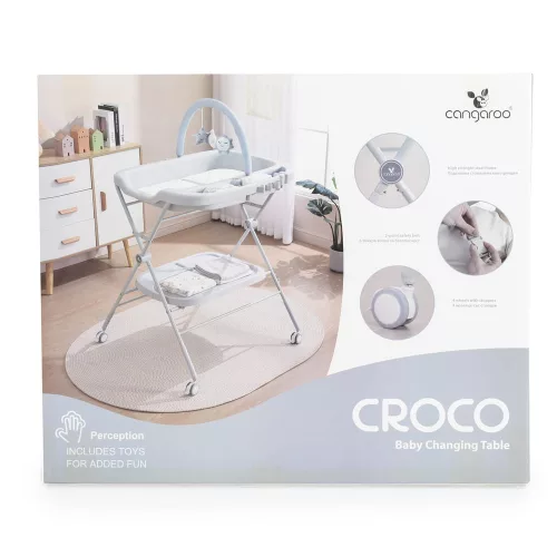 Moni Croco multifunkciós, összecsukható pelenkázó asztal mentazöld