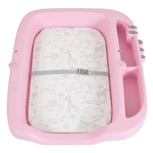 Moni Croco multifunkciós, összecsukható pelenkázó asztal rózsa