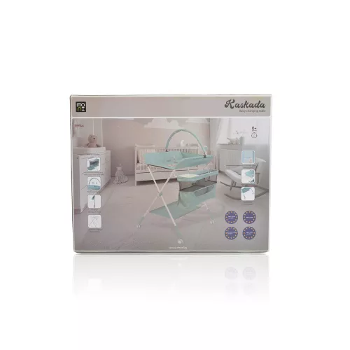 Moni Kaskada multi pelenkázó asztal játékhíddal, tárolókkal szürke