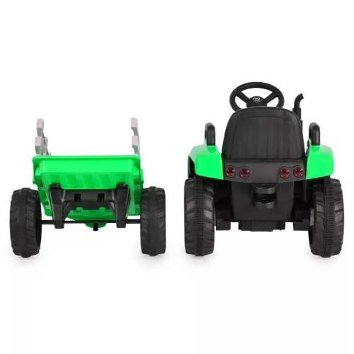 Moni BO DALLAS elektromos traktor trélerrel 12V 140cm ZÖLD