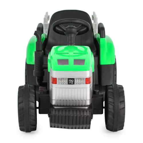 Moni BO DALLAS elektromos traktor trélerrel 12V 140cm ZÖLD