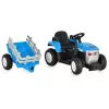 Moni BO DALLAS elektromos traktor trélerrel 12V 140cm KÉK