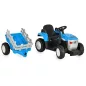 Moni BO DALLAS elektromos traktor trélerrel 12V 140cm KÉK