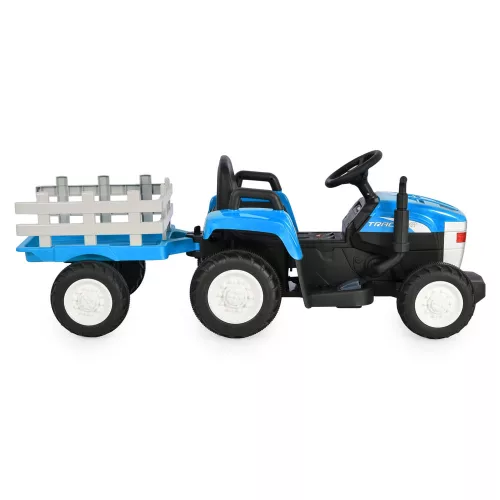 Moni Bo dallas elektromos traktor trélerrel 12v 140cm kék