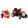 Moni BO DALLAS elektromos traktor trélerrel 12V 140cm PIROS