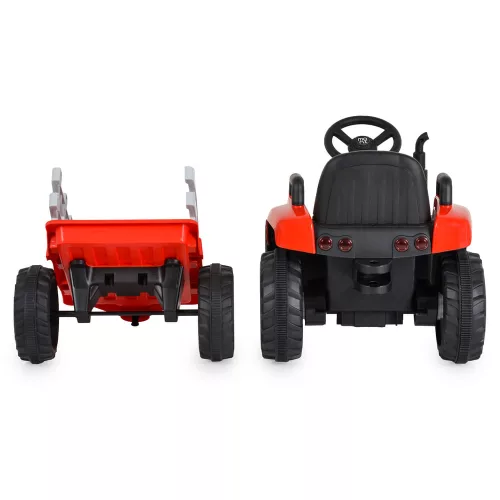Moni Bo dallas elektromos traktor trélerrel 12v 140cm piros