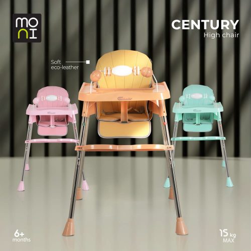 Moni Century etetőszék műanyag játékhíddal pink