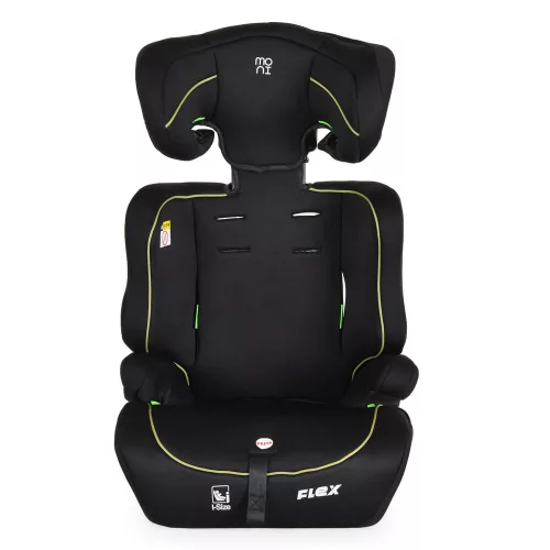Moni FLEX autós ülés 76-150cm FEKETE/ZÖLD díszcsík
