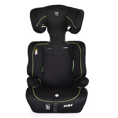 Moni FLEX autós ülés 76-150cm FEKETE/ZÖLD díszcsík