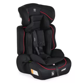 Moni FLEX autós ülés 76-150cm FEKETE/PIROS díszcsík