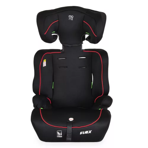 Moni FLEX autós ülés 76-150cm FEKETE/PIROS díszcsík