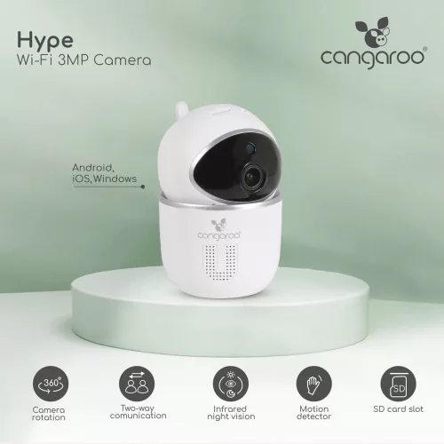 Moni Cangaroo Hype bébiőr, kamera, wifis 360ban forgatható, ledes