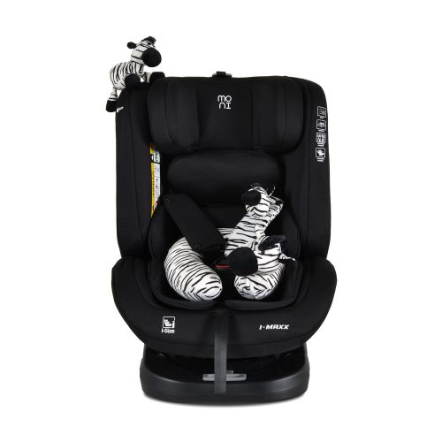 Moni I-maxx autós ülés, isofix, forgatható, 2 plüss+párna 40-150cm fekete