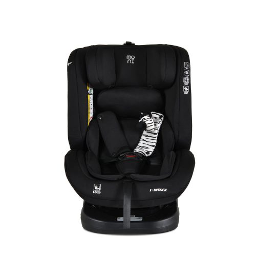 Moni I-maxx autós ülés, isofix, forgatható, 2 plüss+párna 40-150cm fekete