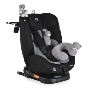   Moni I-maxx autós ülés, isofix, forgatható, 2 plüss+párna 40-150cm szürke