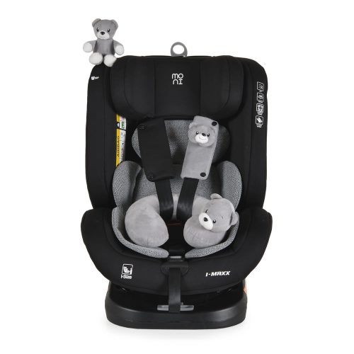 Moni I-maxx autós ülés, isofix, forgatható, 2 plüss+párna 40-150cm szürke