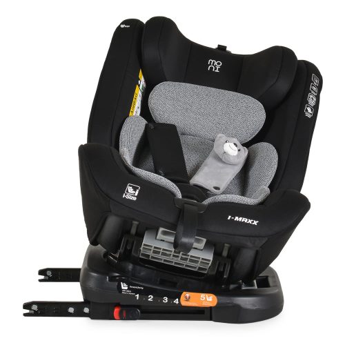 Moni I-maxx autós ülés, isofix, forgatható, 2 plüss+párna 40-150cm szürke