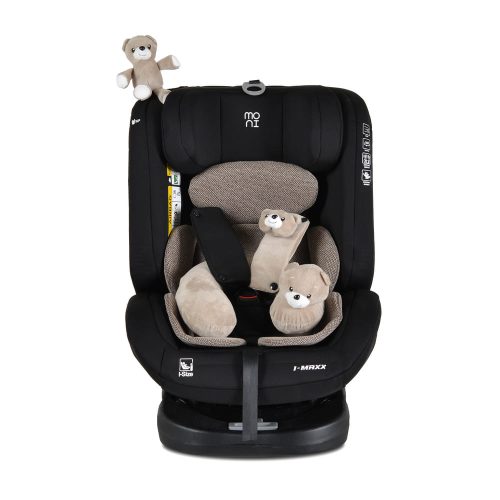 Moni I-maxx autós ülés, isofix, forgatható, 2 plüss+párna 40-150cm bézs