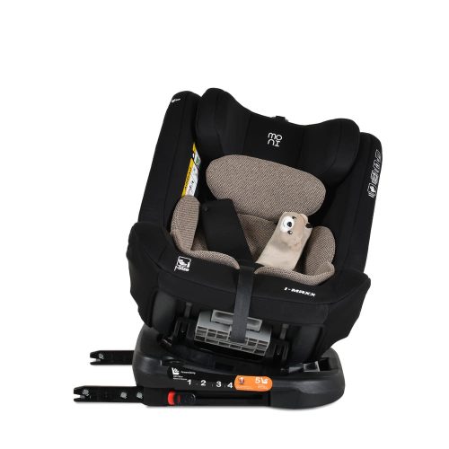 Moni I-maxx autós ülés, isofix, forgatható, 2 plüss+párna 40-150cm bézs