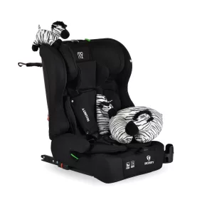   Moni Security autós ülés belső övvel, isofix, ajándék 2plüss+párna 76-150cm fekete