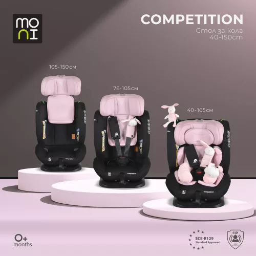 Moni Competition dönthető autós ülés 40-150cm pink