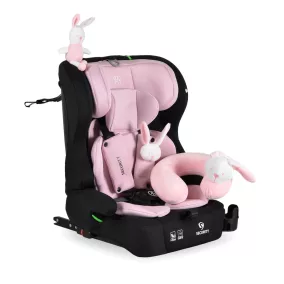   Moni Security autós ülés belső övvel, isofix, ajándék 2plüss+párna 76-150cm pink