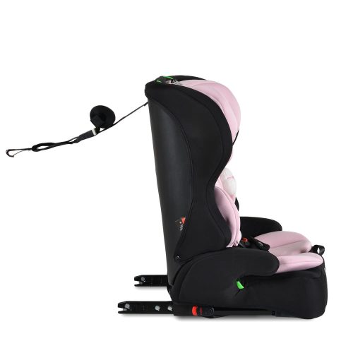 Moni Security autós ülés belső övvel, isofix, ajándék 2plüss+párna 76-150cm pink