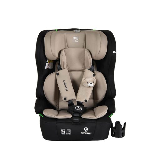 Moni Security autós ülés belső övvel, isofix, ajándék 2plüss+párna 76-150cm bézs