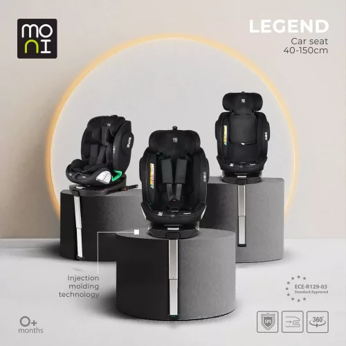 Moni Legend autós ülés 40-150cm támasztólábbal fekete