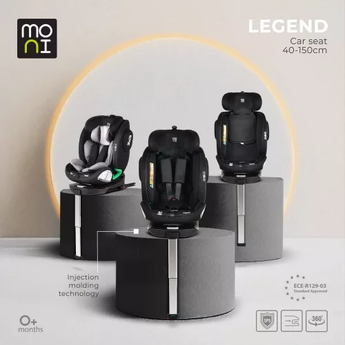 Moni Legend autós ülés 40-150cm támasztólábbal szürke