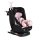 Moni I-maxx autós ülés, isofix, forgatható, 2 plüss+párna 40-150cm pink