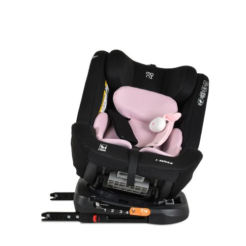 Moni I-maxx autós ülés, isofix, forgatható, 2 plüss+párna 40-150cm pink