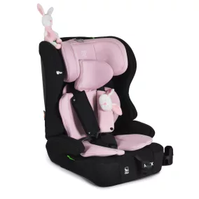   Moni Rock autós ülés 76-150cm, 2játékkal, pohártartó, belső öv, isofix nélkül pink