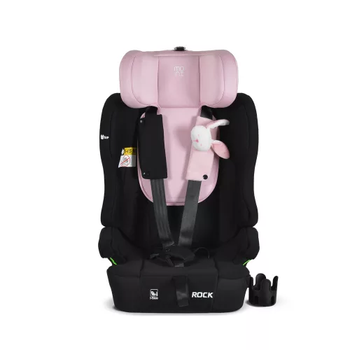 Moni Rock autós ülés 76-150cm, 2játékkal, pohártartó, belső öv, isofix nélkül pink