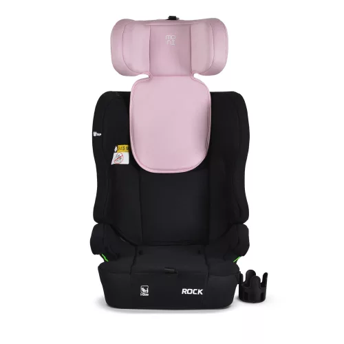 Moni Rock autós ülés 76-150cm, 2játékkal, pohártartó, belső öv, isofix nélkül pink