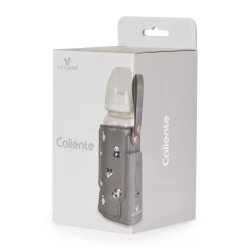 Moni CALIENTE cumisüveg melegen tartó, hordozható, USB-C töltővel NAGY SZÜRKE