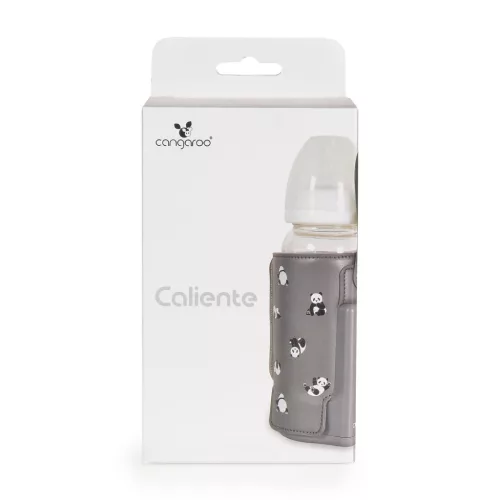 Moni CALIENTE cumisüveg melegen tartó, hordozható, USB-C töltővel NAGY SZÜRKE