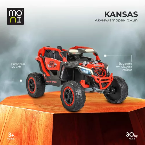 Moni BO KANSAS elektromos UTV autó 4motoros PIROS