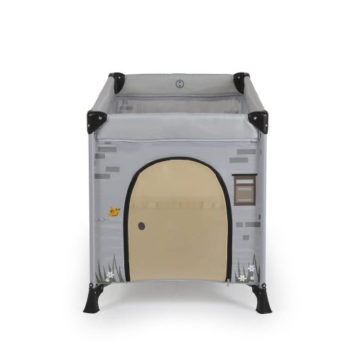 Moni Playhouse összecsukható házikó utazóágy, tetővel, kibújóval szürke