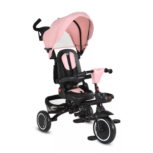 Moni Cruz tricikli napfénytetővel, összecsukható pink