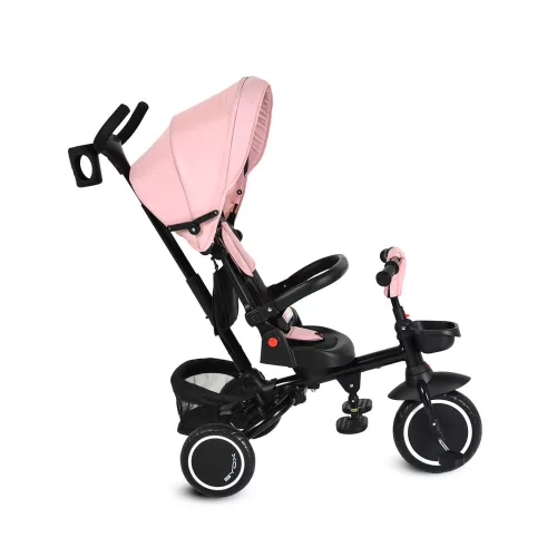 Moni Cruz tricikli napfénytetővel, összecsukható pink