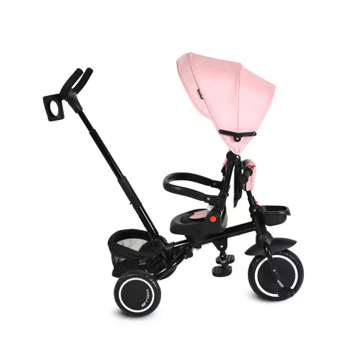 Moni Cruz tricikli napfénytetővel, összecsukható pink