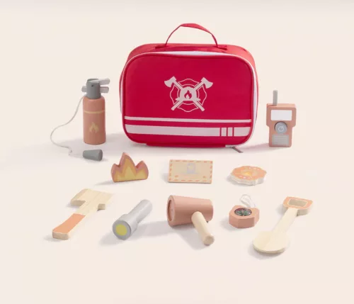 Moni Moni kistáska fa tűzoltó szett 10dbos piros