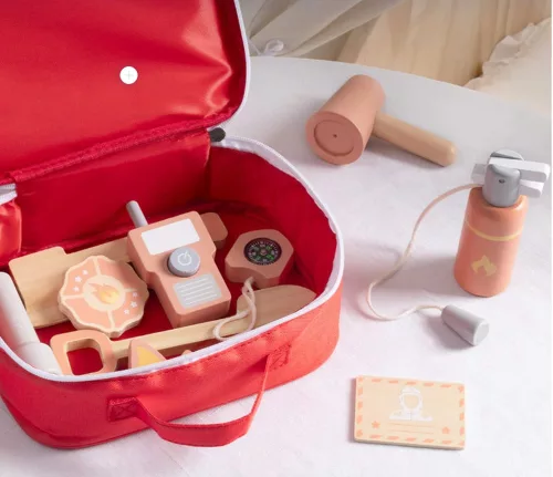 Moni Moni kistáska fa tűzoltó szett 10dbos piros