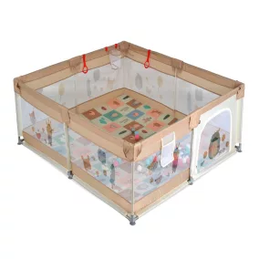   Moni GAMEZONE járóka összecsukható szőnyeggel, 60 labdával 120x120 BÉZS
